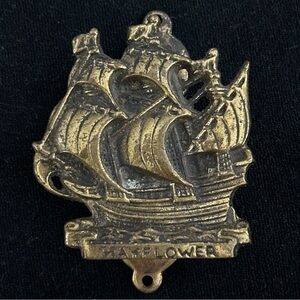 Vintage Antique Brass Mayflower Ship Door Knocker Made England